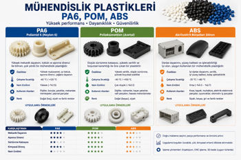 Mühendislik plastikleri (PA6, POM, ABS) seçim rehberi