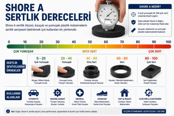 Titreşim sönümleme ve takoz imalatında shore a sertlik derecelerinin önemi